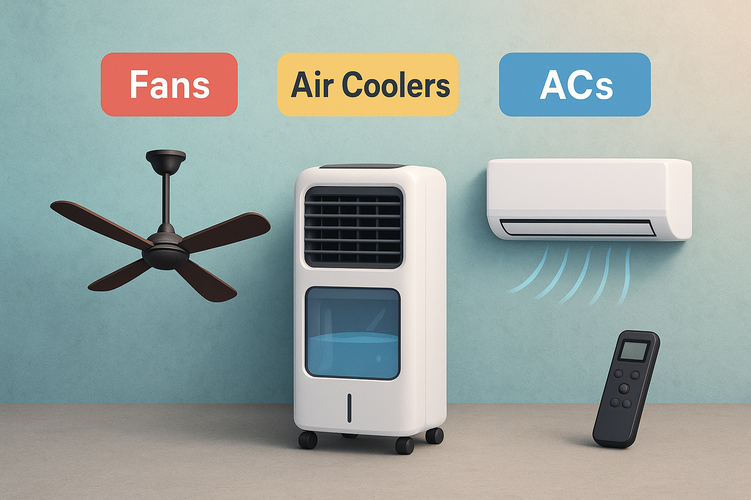 Top Trends in Home Cooling Fans vs. Air Coolers vs. ACs