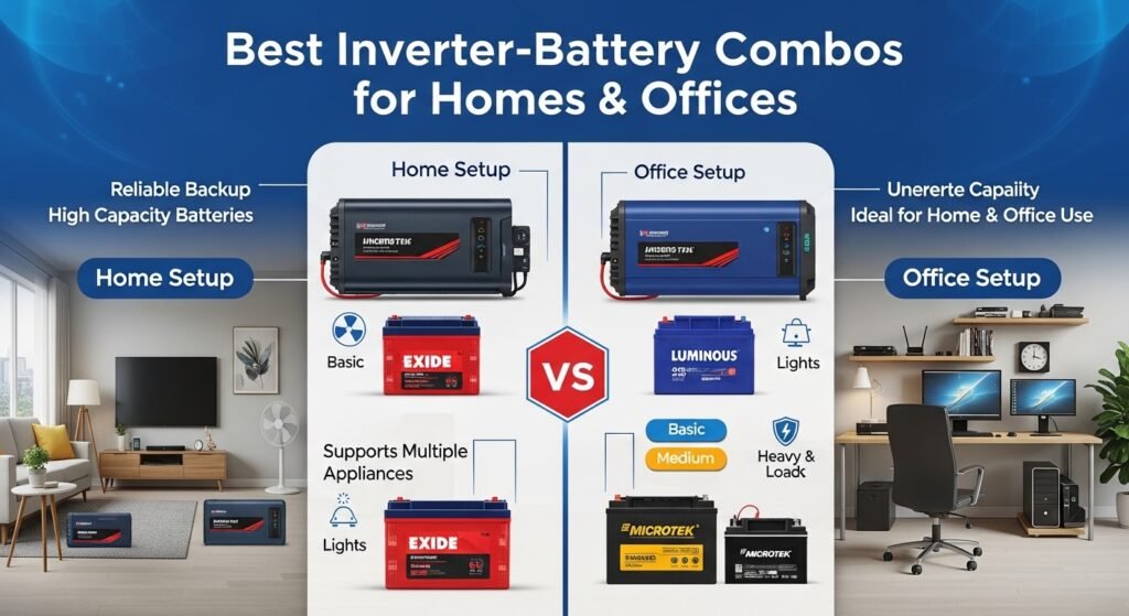 Best Inverter-Battery Combos for Homes & Offices