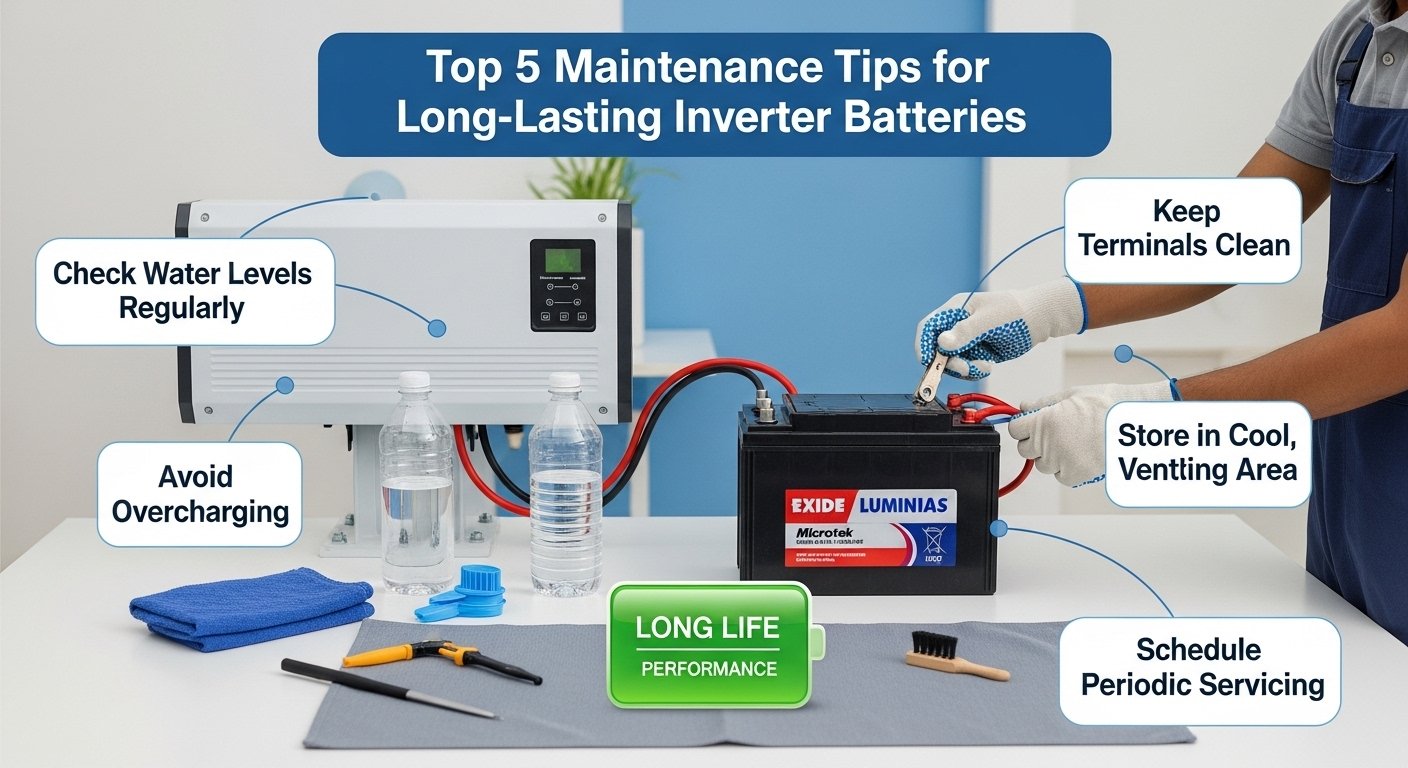 Top 5 Maintenance Tips for Long-Lasting Inverter Batteries